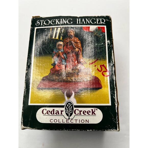 Stocking hanger, Cedar Creek Christmas Collection Vintage Small dot missing red - Picture 2 of 11